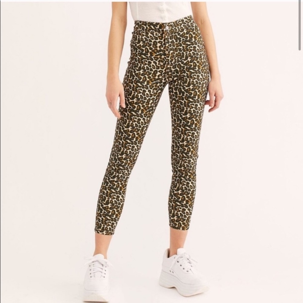 Free People Leopard Print Belle Pants